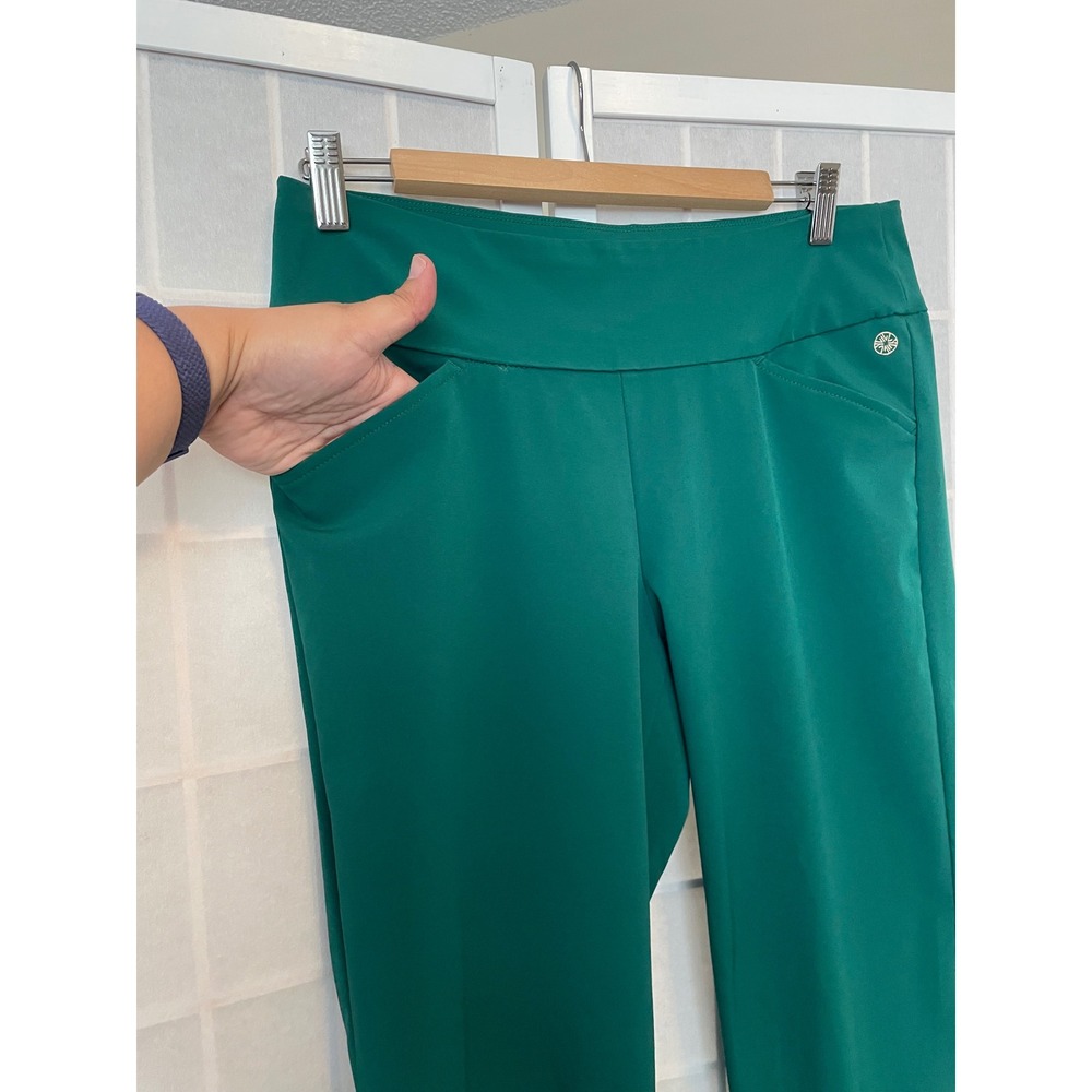 Lilly Pulitzer Luxletic Teal Green Pull On Pants 10 Athletic Ankle Resort Sporty - Picture 5 of 10